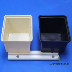 Bato bucket Dutch bucket hydroponic growing system in beige and black with lid