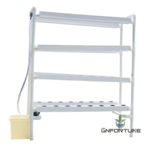 White 4 layer mini NFT channel system home garden kit with reservoir and pump