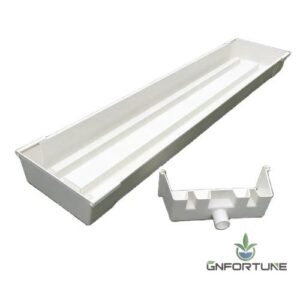 PVC NFT hydroponic channel with end cap and planting holes for lettuce growing